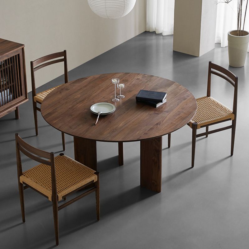 Dinner Kitchen Table Dining Room Round Wood Top Dining Table Clearhalo 'Dining Tables & Seating' 'Dining Tables' 'dining_table' 'furn' 'furn_dining_table' 'Furniture' 'Kitchen & Dining Furniture' 1200x1200_7a91aa56-04f6-43d4-8c68-8c7b6d877c91