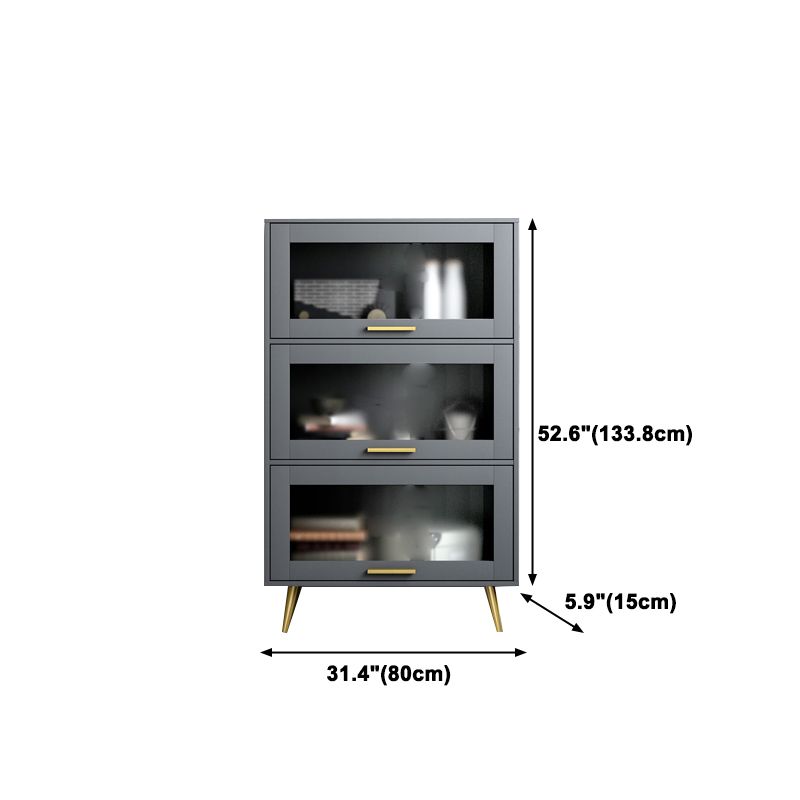 Estantería de estilo moderno de estantería cerrada con puerta para la oficina en casa