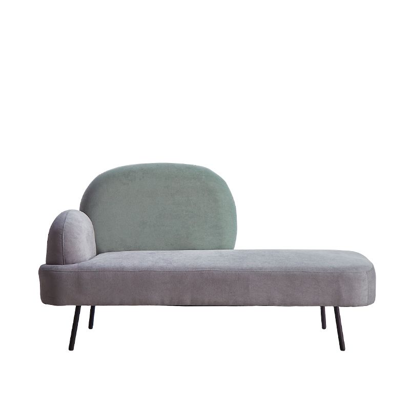 コンテンポラリーコットンブレンドシングルアームタイトバックライトグレーソファセット