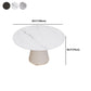 Glam Stone Table for Restaurant Round Table with White Pedestal