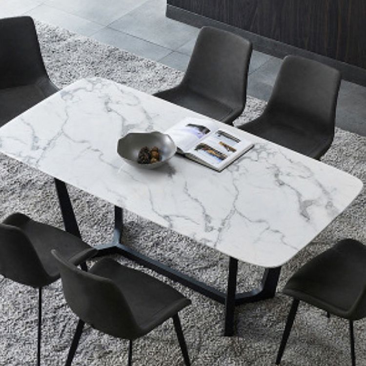 Modern Leather Restaurant Side Chair Solid Back Dining Chair (Set of 2) Clearhalo ' kitchen&dining_furn' 'Dining Chairs' 'Dining Tables & Seating' 'dining_chair' 'furn' 'furn_dining_chair' 'Furniture' 'furniture_dining_chair' 'Kitchen & Dining Furniture' 'kitchen' 1200x1200_7a98e0d3-8a29-4927-89a2-f3afb413e106