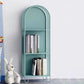 Modern Metal Bookcase Standard Closed Back Vertical Bookshelf for Home