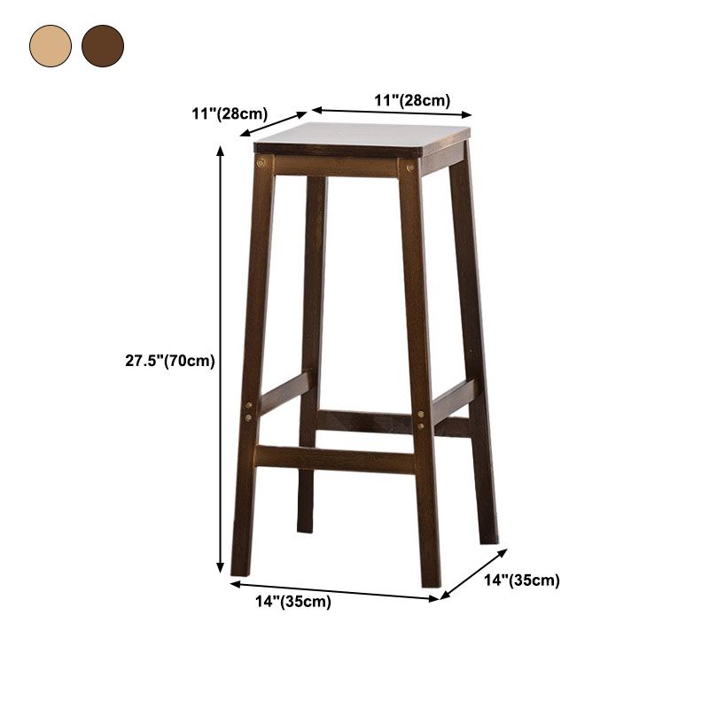 Industrial Square Backless Stool Wooden Footrest Barstool for Living Room Clearhalo 'Bar Furniture' 'Bar Stools' 'bar_stools' 'furn' 'furn_bar_stools' 'Furniture' 'Kitchen & Dining Furniture' 1200x1200_7a9aceeb-7ff2-44c3-9962-e3cd5d70da5d