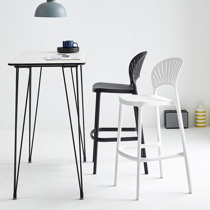 Nordic Plastic Stackable Counter Stools Macron Colorful Indoor Bar Stool with Plastic Seat Clearhalo 'Bar Furniture' 'Bar Stools' 'bar_stools' 'furn' 'furn_bar_stools' 'furniture_bar_stools' 'Kitchen & Dining Furniture' 'kitchen&dining_furn' 'kitchen' 'kitchen_furn' Furniture' 1200x1200_7a9b3df6-80e7-4332-860c-c9ea87bf1c16