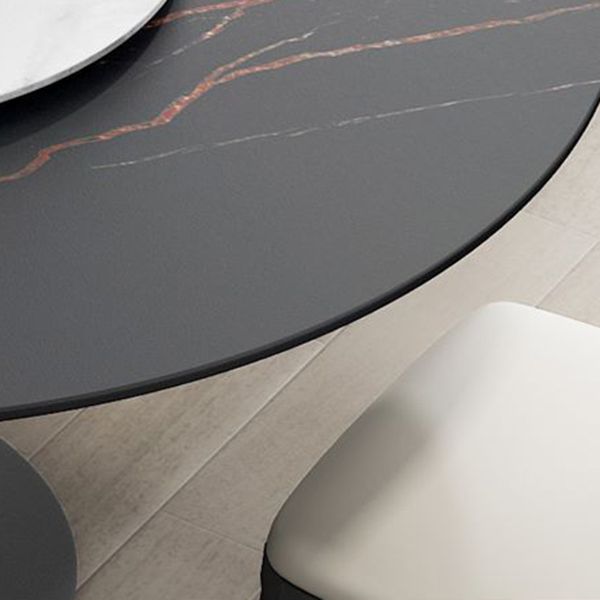 Modern Standard Round Shape Dining Table Sintered Stone Kitchen Dining Table with Pedestal Base Clearhalo ' dining_table' 'Dining Tables & Seating' 'Dining Tables' 'furn' 'furn_dining_table' 'Furniture' 'furniture_dining_table' 'Kitchen & Dining Furniture' 'kitchen&dining_furn' 'kitchen' 'kitchen_dining_table' 1200x1200_7a9c91d1-5244-4564-8c0a-16095faa39d2