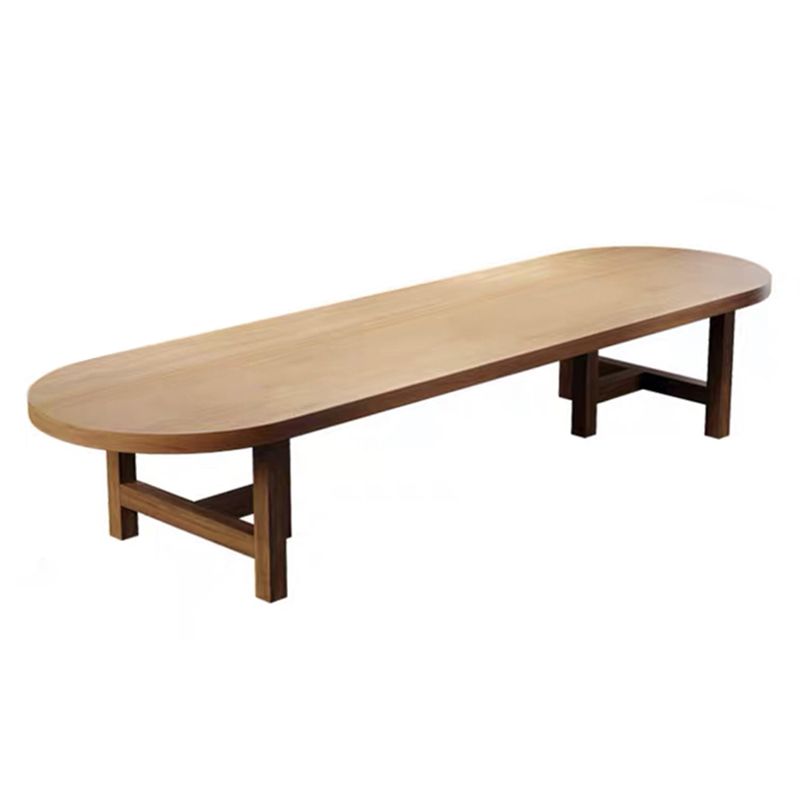 Oval Solid Wood Brown Tone Dining Table Simplicity Fixed Table for Dining Room Clearhalo ' dining_table' 'Dining Tables & Seating' 'Dining Tables' 'furn' 'furn_dining_table' 'Furniture' 'furniture_dining_table' 'Kitchen & Dining Furniture' 'kitchen&dining_furn' 'kitchen' 'kitchen_dining_table' 1200x1200_7a9e6724-c20e-4175-9111-7faed6d7cc5b