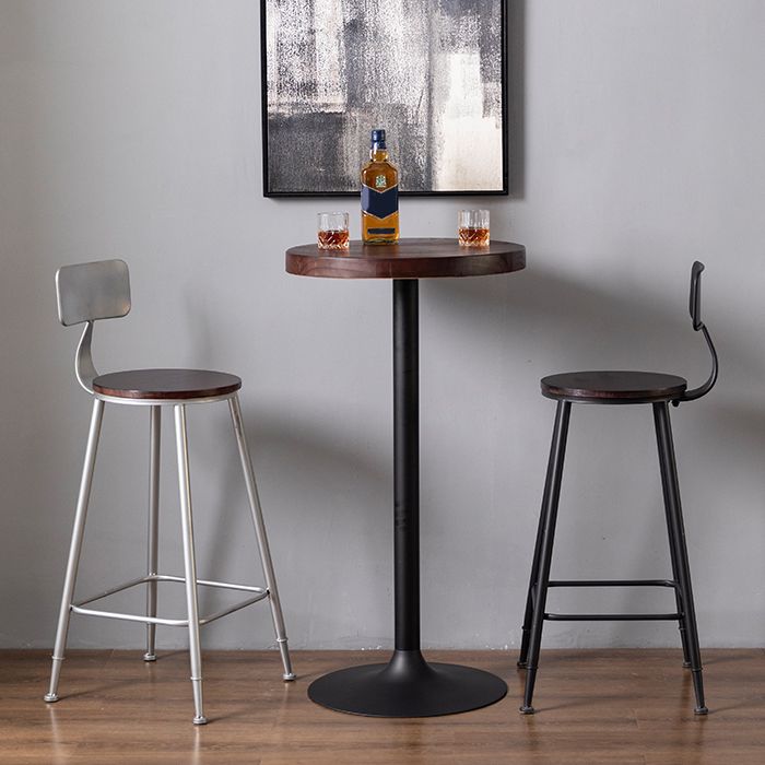 Modern Armless Backrest Counter Stool Iron Bar Stool with Pedal for Milk Tea Shop Clearhalo 'Bar Furniture' 'Bar Stools' 'bar_stools' 'furn' 'furn_bar_stools' 'Furniture' 'Kitchen & Dining Furniture' 1200x1200_7a9ed0ba-4fb1-494d-8022-6ea08831f930