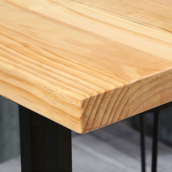 Tavolo da vino da bar in slitta industriale rettangolo interno in legno massiccio tavolino