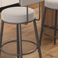 Modern Armless Backrest Counter Stool Iron Dessert Shop Bar Stool with Cushion and Pedal Clearhalo 'Bar Furniture' 'Bar Stools' 'bar_stools' 'furn' 'furn_bar_stools' 'Furniture' 'furniture_bar_stools' 'Kitchen & Dining Furniture' 1200x1200_7aa192a5-4335-4c22-82e0-9b60e176d721