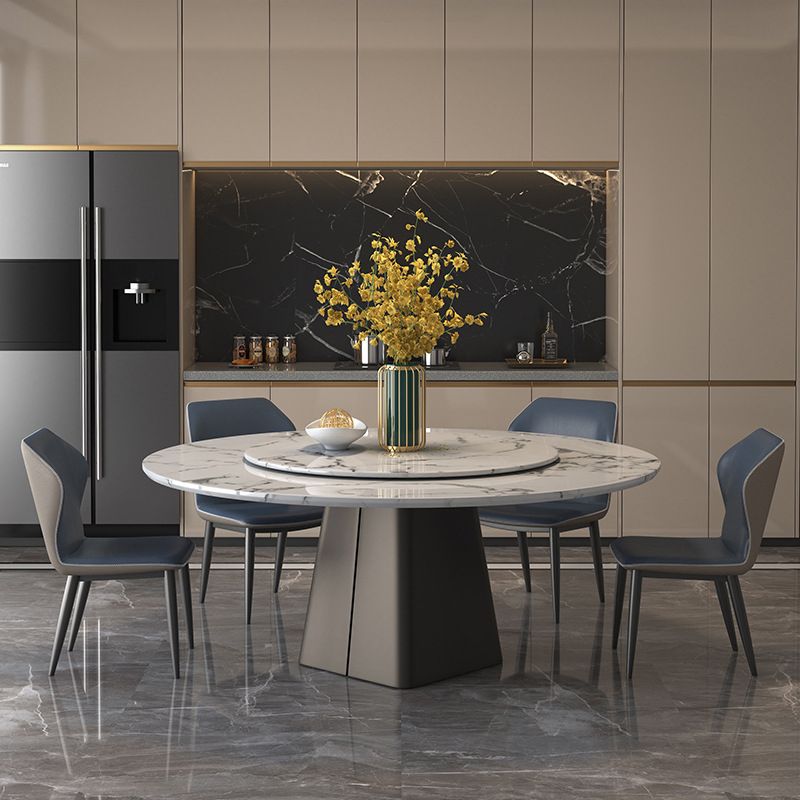 Mesa de comedor de mármol juego 1/4/5/7/11 PCS Mesa rectangular con sillas de ala