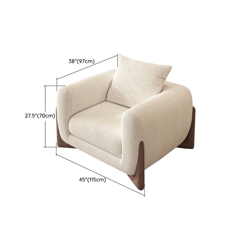 Stationary Sofa Apartment Square Arm Loveseat for Living Room