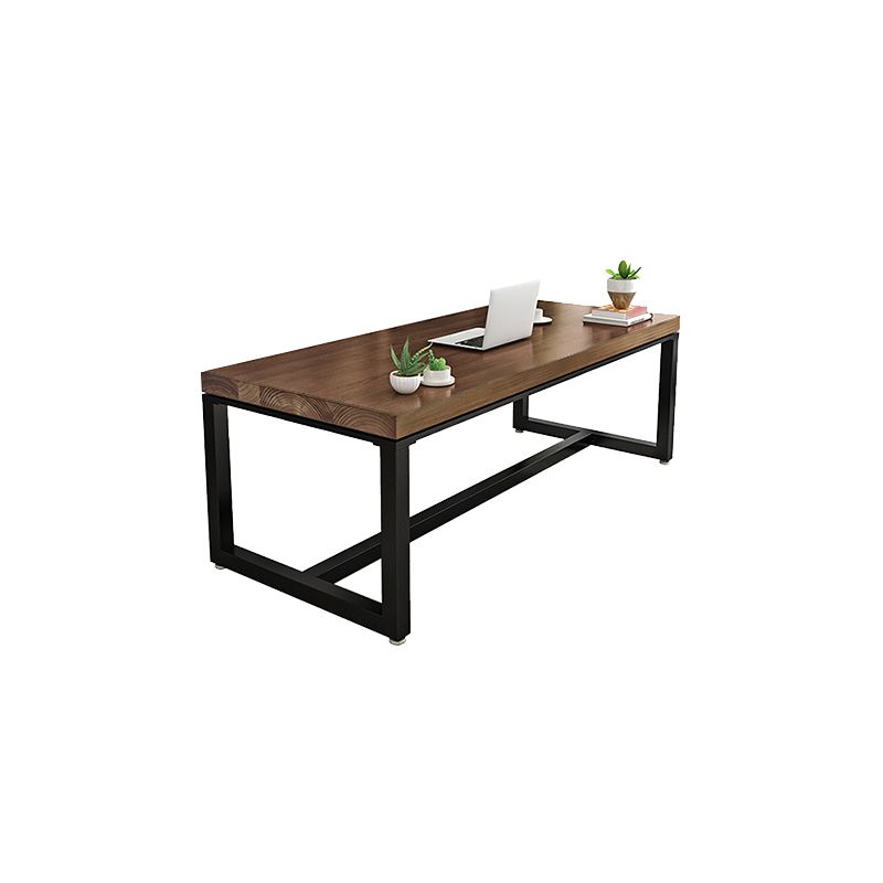 Bureau d'écriture en bois massif industriel 29.53 "bureau rectangulaire de haut avec les jambes en fer