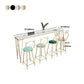 Glam Style Rectangle Bar Table Bar-Height Bistro Pub Table with 4 Legs Clearhalo 'Bar Furniture' 'Bar Tables' 'bar_tables' 'furn' 'furn_bar_tables' 'Furniture' 'Kitchen & Dining Furniture' 1200x1200_7aa55e7d-81df-4426-addb-a04411e9ffcd