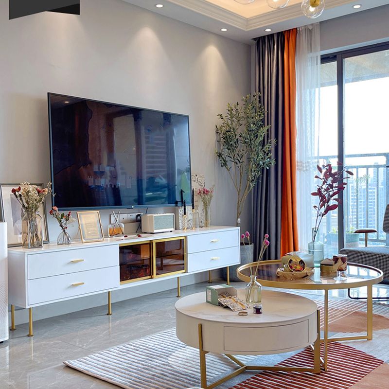 Glam Stone Stone TV stand 4 cassetti TV in stoccaggio chiuso