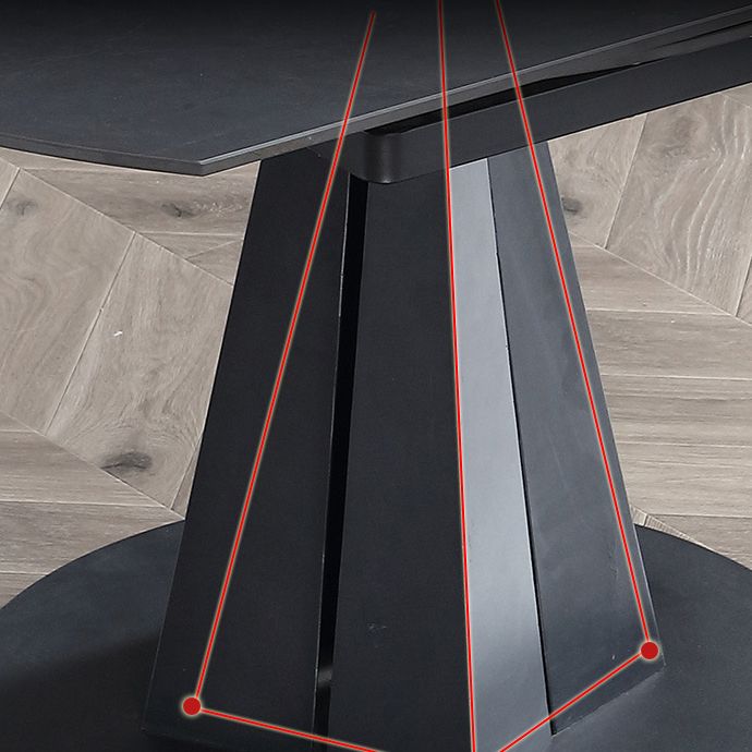 Runde Sintered Stone Esstisch Sockel Möbel mit Blattverlängerung