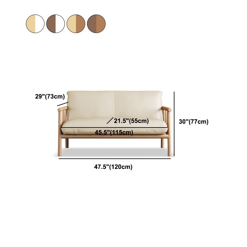 フェイクレザーソファ28.74 "d x 30.31" hリビングルーム用の正方形のアームソファ