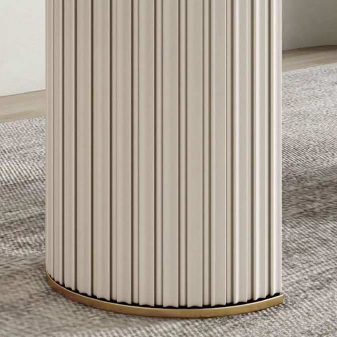 モダンスタイルの焼結ストーンダイニングセットオーバル1/2/5/6/7ピースダイニングセットダイニングエリア