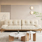 Cream Tufted Armless Sofa Wooden Frame Settee in Ash with Footrest Clearhalo 'furn' 'furn_sofas' 'Furniture' 'Living Room Furniture' 'Sofa' 'sofas' 1200x1200_7aa72fa7-34ea-4958-9fe5-2d572e58aba1