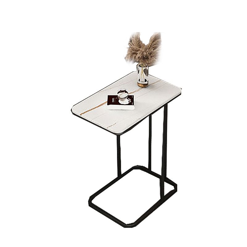 Rectangular C Side End Table Minimalist Slate Side End Table