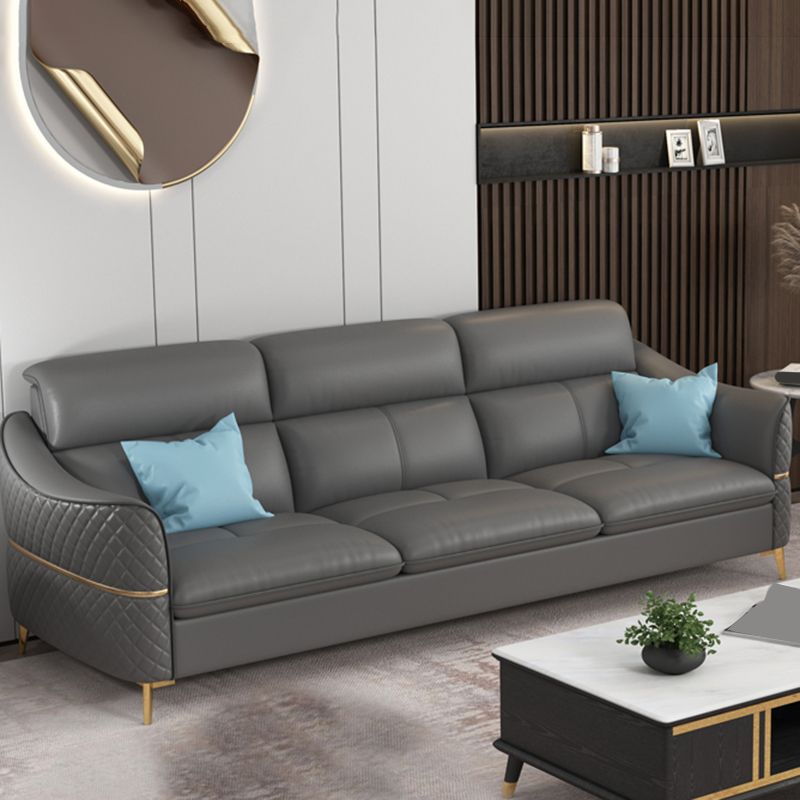 36.22 "Sectional/sofá de cuero genuino moderno alto con cojín