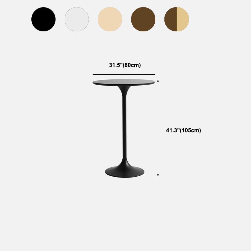 Contemporary Round Bar Height Table Metal Pedestal Bar Table for Cafe and Breakroom Clearhalo 'Bar Furniture' 'Bar Tables' 'bar_tables' 'furn' 'furn_bar_tables' 'Furniture' 'Kitchen & Dining Furniture' 1200x1200_7aa78f8f-b72c-4480-b920-81a3c725c9c7