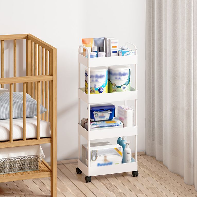 Moderno libreria etagere aperta scaffale in metallo scaffale in plastica scaffale con ruote di caster