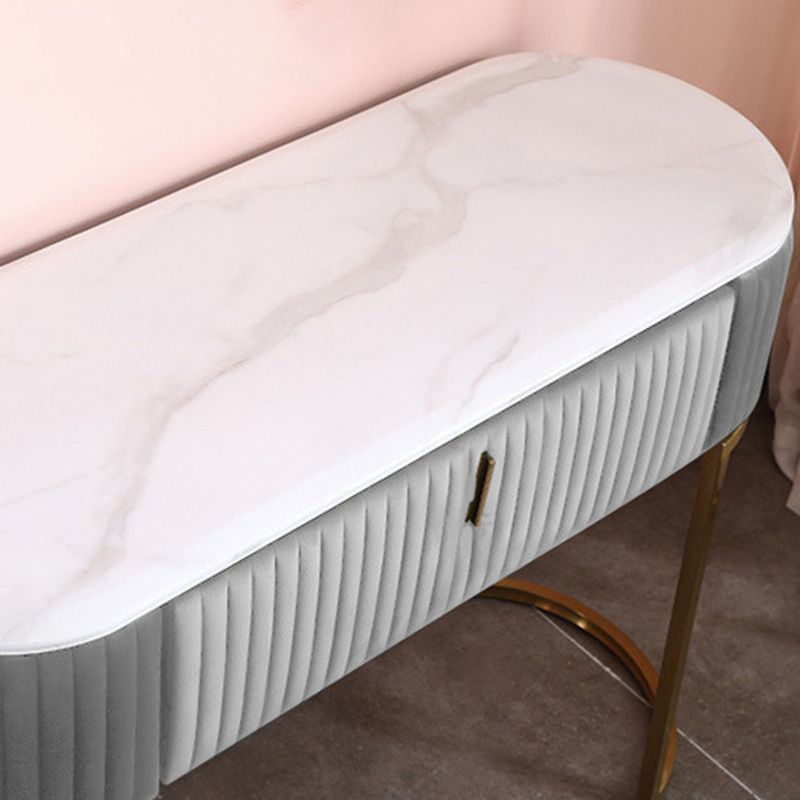 Glam Marble Top Vanity Table 30.15" H Makeup Dressing Table Set Clearhalo 'Bedroom Furniture' 'furn' 'furn_makeup_vanities' 'Furniture' 'Makeup Vanities' 'makeup_vanities' 1200x1200_7aa876a1-3675-4c88-9a65-936b79606349