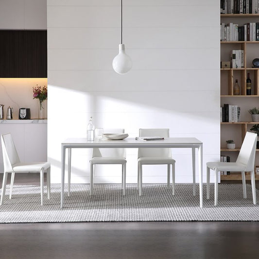 Modern Style Rectangle Table Set 1/2/4/5/6/7 Pieces Dining Set with Metal Legs Clearhalo 'Dining Room Sets' 'Dining Tables & Seating' 'dining_room_set' 'furn' 'furn_dining_room_set' 'Furniture' 'Kitchen & Dining Furniture' 1200x1200_7aa890bd-b995-4182-b9ba-86583483533d