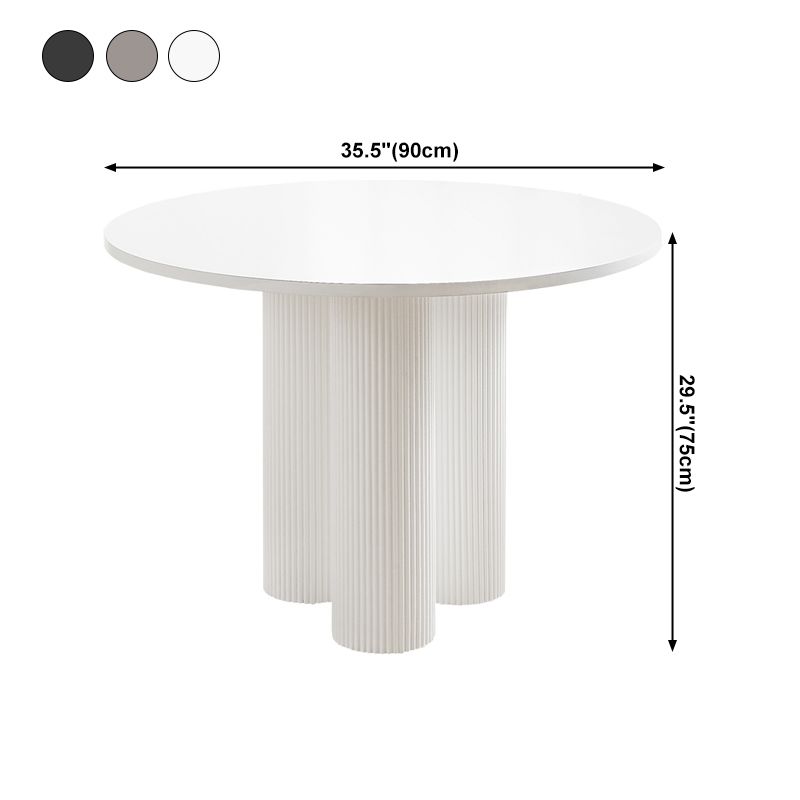 35.4-inch Round 3 Legs Three-Color Table Simplicity Style with Solid Wood Clearhalo ' dining_table' 'Dining Tables & Seating' 'Dining Tables' 'furn' 'furn_dining_table' 'Furniture' 'furniture_dining_table' 'Kitchen & Dining Furniture' 'kitchen&dining_furn' 'kitchen' 'kitchen_dining_table' 1200x1200_7aa9c3a4-4a93-4ff5-a83d-f09077fa63e2