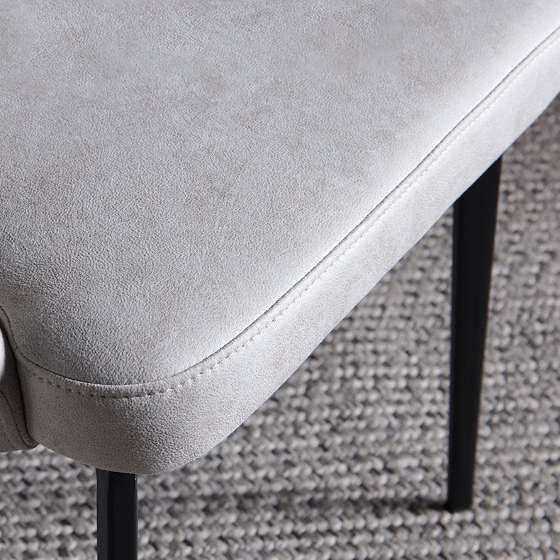 Minimalistische ontwerparm vaste achterkant stoelen gestoffeerde zijstoel