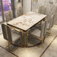 Metal Traditional Luxury Rectangle Indoor Table Sintered Stone Top Table with Legs Clearhalo ' dining_table' 'Dining Tables & Seating' 'Dining Tables' 'furn' 'furn_dining_table' 'Furniture' 'furniture_dining_table' 'Kitchen & Dining Furniture' 'kitchen&dining_furn' 'kitchen' 'kitchen_dining_table' 1200x1200_7aaa6da6-5ccb-43bc-9fd3-3e7017d7f132