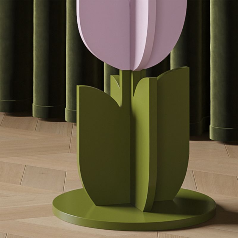 スカンジナビアの木材/ガラストップエンドテーブルDIA 15.75 "チューリップシェイプサイドテーブル