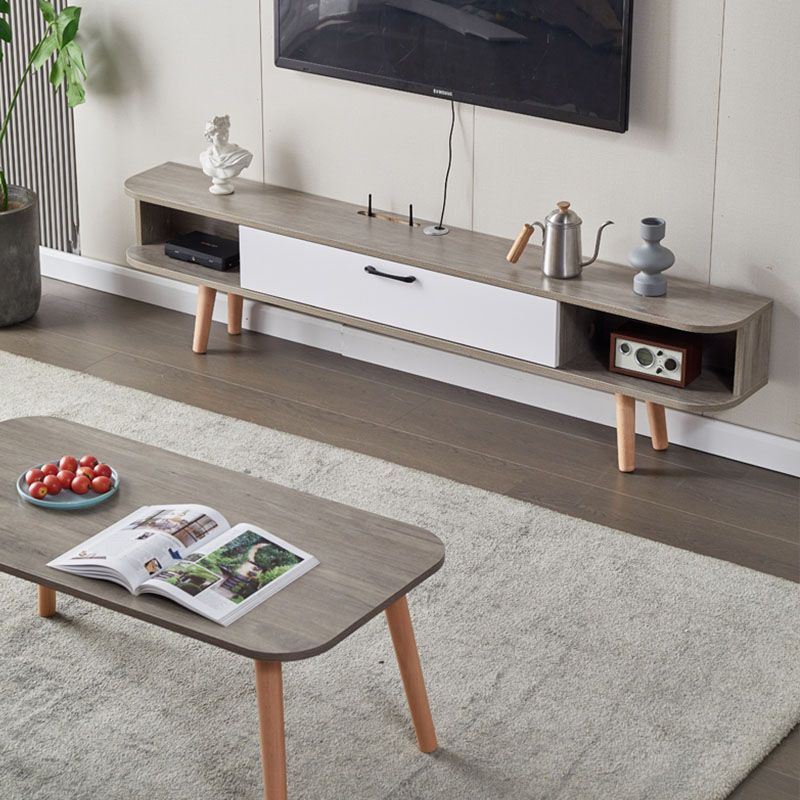 Wooden Media Console TV Stand Contemporary TV Media Stand with Door Clearhalo 'furn' 'furn_tv_stands_entertainment_centers' 'Furniture' 'Living Room Furniture' 'TV Stands & Entertainment Centers' 'TV Stands & Media Storage Furniture' 'tv_stands_entertainment_centers' 1200x1200_7aade76b-25fd-431f-9a1c-0eec273af9dd
