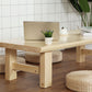 Zeitgenössischer Couchtisch aus Massivholz mit 4 Beinen, Kaffee- und Cocktailtisch