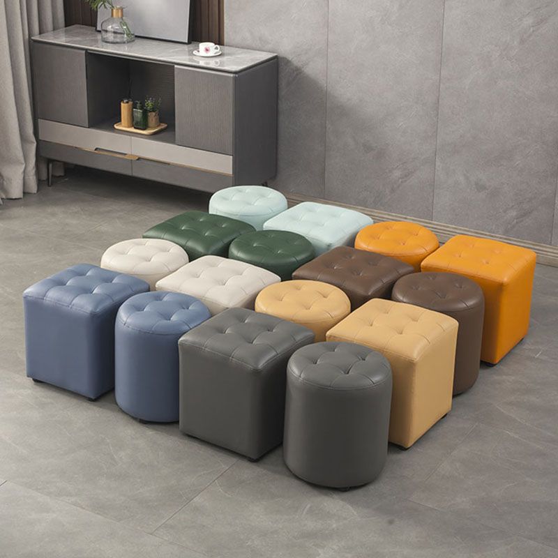 Modern Orange Pouf Water Resistant Round Pouf for Living Room Clearhalo 'furn' 'furn_ottomans_poufs' 'Furniture' 'Living Room Furniture' 'Ottomans & Poufs' 'ottomans_poufs' 1200x1200_7ab0a31b-5595-41d7-ba04-ff42a553d961