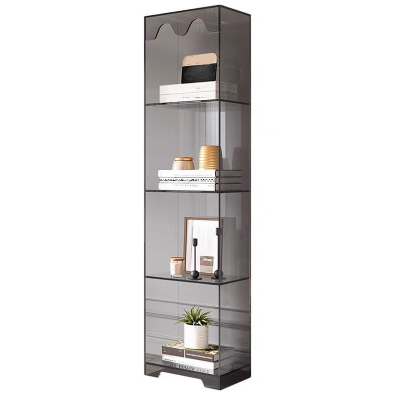 Acrylic Standard Bookshelf Closed Back Glam Bookcase with Shelves
