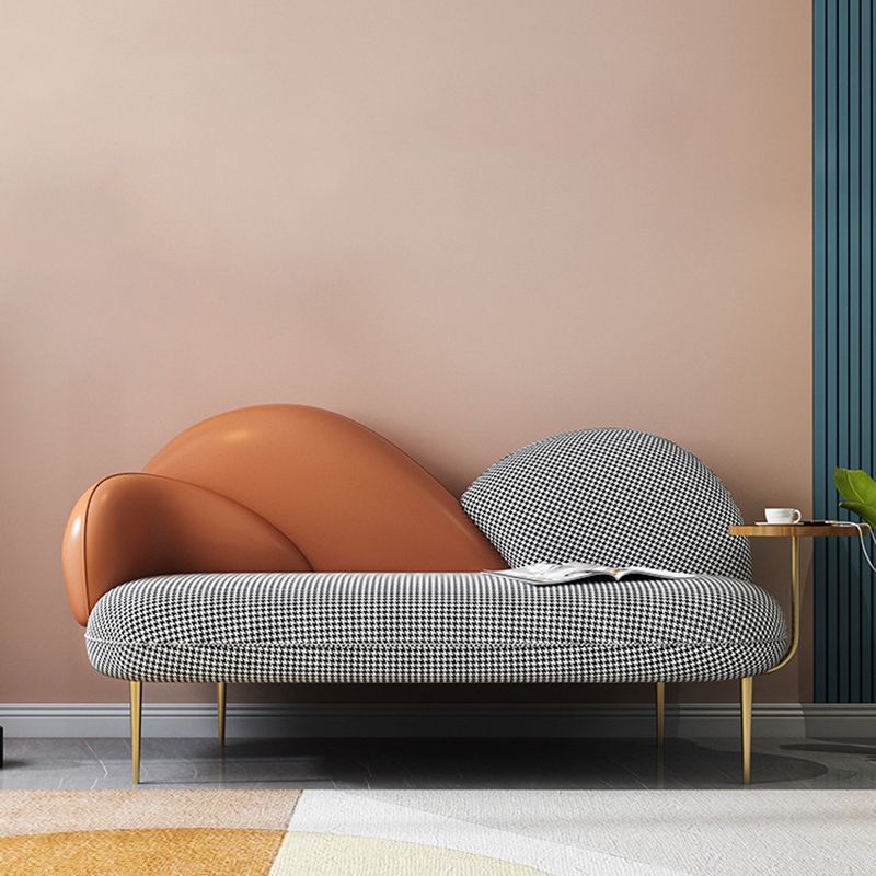 Contemporary Curved Sofa Moon Shape Sloped Arm Sofa with Storage Tray for Living Room Clearhalo 'furn' 'furn_sofas' 'Furniture' 'Living Room Furniture' 'Sofa' 'sofas' 1200x1200_7ab1c403-b17e-4d97-bb04-78cfec06b4f5