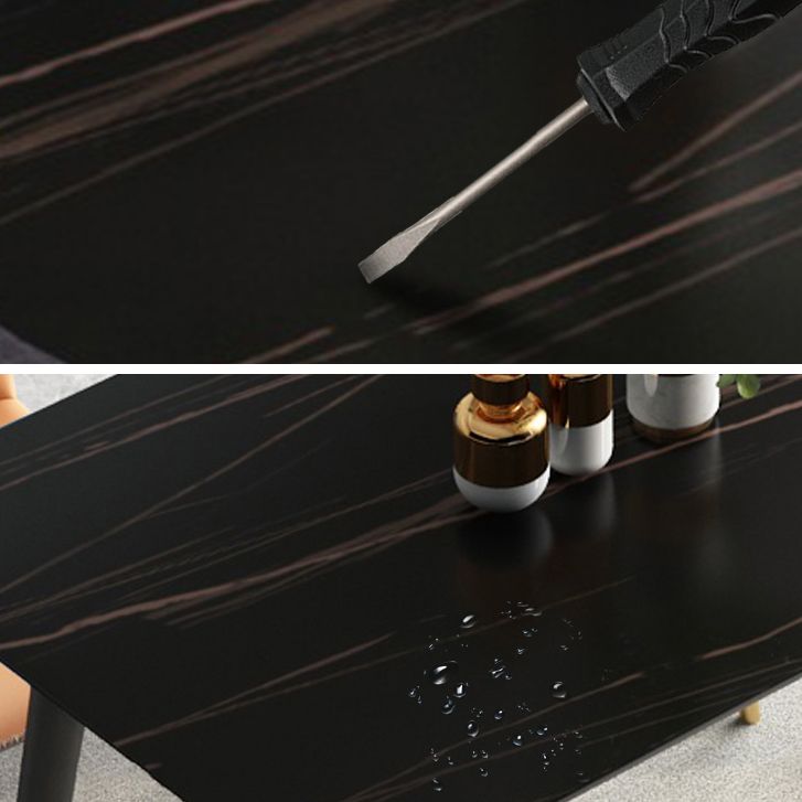 Minimalist Rectangle Shape Standard Dining Table Sintered Stone Dining Table for Kitchen Clearhalo ' dining_table' 'Dining Tables & Seating' 'Dining Tables' 'furn' 'furn_dining_table' 'Furniture' 'furniture_dining_table' 'Kitchen & Dining Furniture' 'kitchen&dining_furn' 'kitchen' 'kitchen_dining_table' 1200x1200_7ab2a15c-60b4-4914-9a6e-e903aa8ece7b