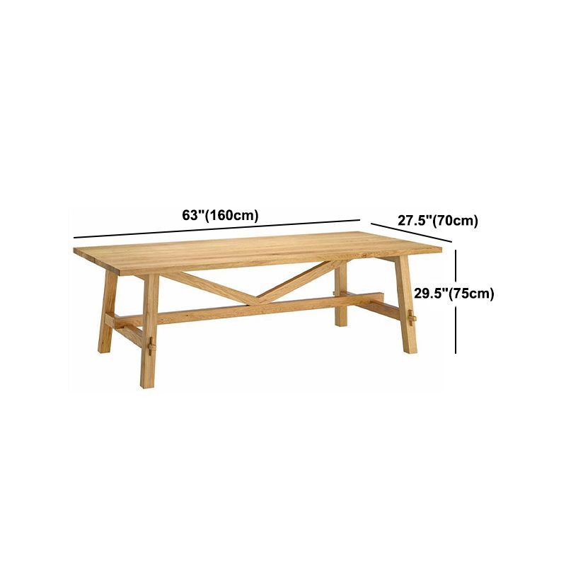 Contemporary Style Dining Table Solid Wood Rectangle Table for Home Kitchen Clearhalo 'Dining Tables & Seating' 'Dining Tables' 'dining_table' 'furn' 'furn_dining_table' 'Furniture' 'Kitchen & Dining Furniture' 1200x1200_7ab4cdf9-3328-4748-b777-f3e71c926220