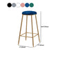 Contemporary Bar Stool Round Seat Barstool with Footrest and Metal Base Clearhalo 'Bar Furniture' 'Bar Stools' 'bar_stools' 'furn' 'furn_bar_stools' 'Furniture' 'Kitchen & Dining Furniture' 1200x1200_7ab644b3-a266-476a-ac29-f373bacdba28