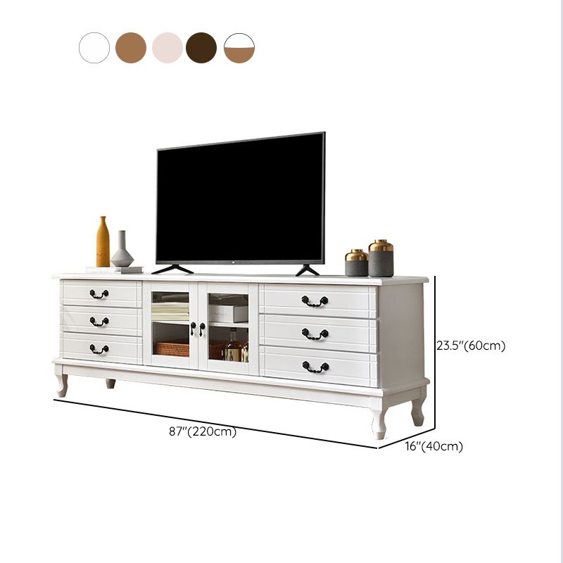 Traditional TV Stand Console Wooden TV Media Console for Living Room Clearhalo 'furn' 'furn_tv_stands_entertainment_centers' 'Furniture' 'Living Room Furniture' 'TV Stands & Entertainment Centers' 'TV Stands & Media Storage Furniture' 'tv_stands_entertainment_centers' 1200x1200_7ab74701-cdc1-4b0a-a3a0-e4e247354afc