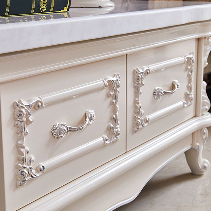 ソリッドウッドメディアコンソールテレビスタンドグラムホワイトテレビメディアコンソール