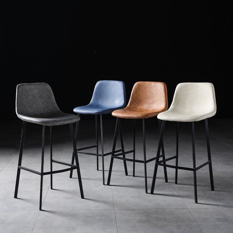 Industrial Style Bar-stool Bucket Seat Metal Legs for Kitchen Bar Clearhalo 'Bar Furniture' 'Bar Stools' 'bar_stools' 'furn' 'furn_bar_stools' 'furniture_bar_stools' 'Kitchen & Dining Furniture' 'kitchen&dining_furn' 'kitchen' 'kitchen_furn' Furniture' 1200x1200_7ab9b087-97ee-4f37-ac60-b5a261a3facc