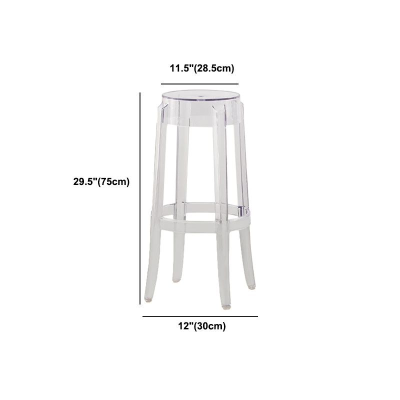Nordic Style Bar-stool Round Counter Bar Stool with Plastic Legs for Home Clearhalo 'Bar Furniture' 'Bar Stools' 'bar_stools' 'furn' 'furn_bar_stools' 'Furniture' 'furniture_bar_stools' 'Kitchen & Dining Furniture' 1200x1200_7abab4b7-2c71-4c52-a4d6-1c776a88e264