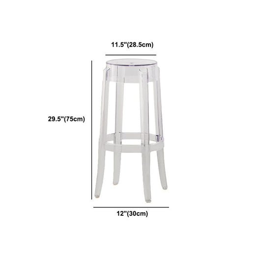 Nordic Style Bar-stool Round Counter Bar Stool with Plastic Legs for Home Clearhalo 'Bar Furniture' 'Bar Stools' 'bar_stools' 'furn' 'furn_bar_stools' 'Furniture' 'furniture_bar_stools' 'Kitchen & Dining Furniture' 1200x1200_7abab4b7-2c71-4c52-a4d6-1c776a88e264