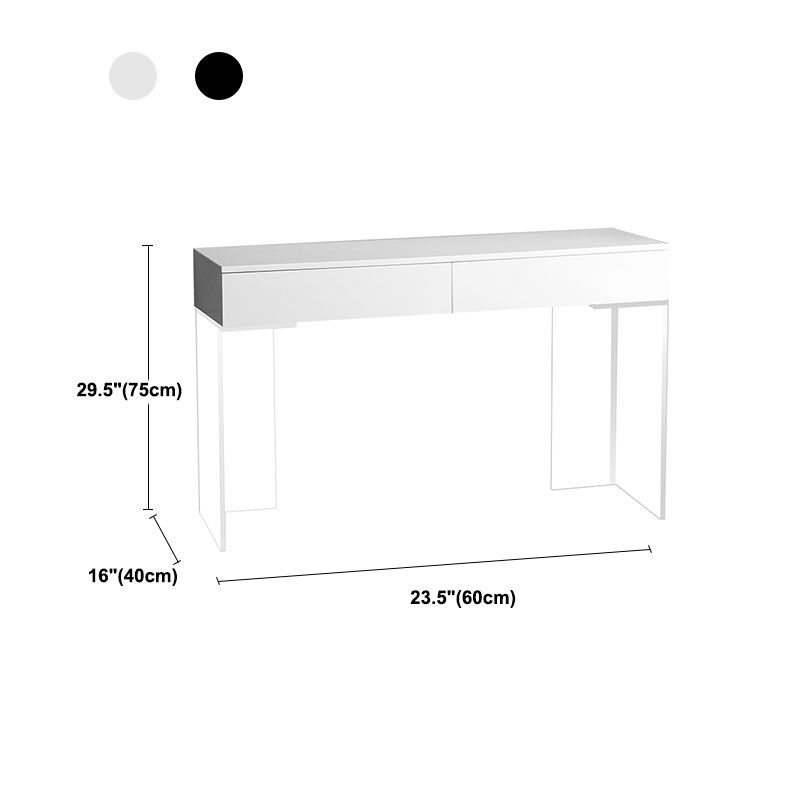 Contemporary Acrylic Vanity Desk 2-Drawer Vanity Dressing Table