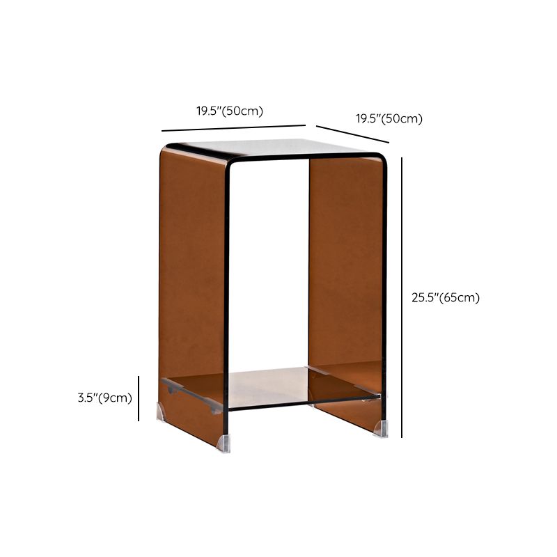 Mesa de esquina de vidrio moderna mesa de extremo redonda para sala de estar para sala de estar