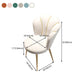 Glam Style Upholstered Armless Dining Chair Solid Back Single Dining Chair Clearhalo ' kitchen&dining_furn' 'Dining Chairs' 'Dining Tables & Seating' 'dining_chair' 'furn' 'furn_dining_chair' 'Furniture' 'furniture_dining_chair' 'Kitchen & Dining Furniture' 'kitchen' 1200x1200_7ac0658c-0ada-4d05-9144-0bbc845d7e63