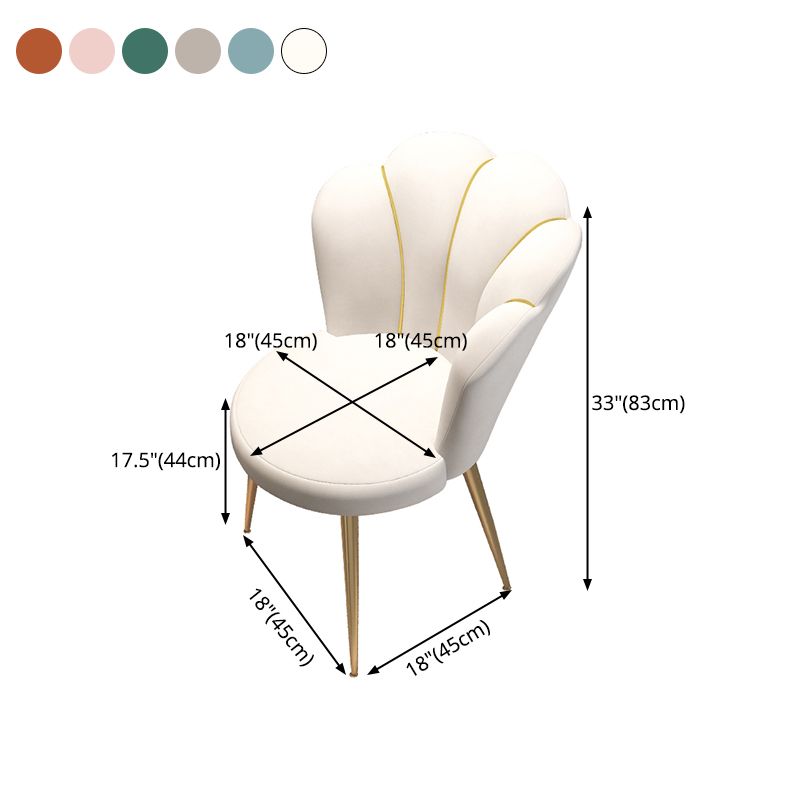 Glam Style Upholstered Armless Dining Chair Solid Back Single Dining Chair Clearhalo ' kitchen&dining_furn' 'Dining Chairs' 'Dining Tables & Seating' 'dining_chair' 'furn' 'furn_dining_chair' 'Furniture' 'furniture_dining_chair' 'Kitchen & Dining Furniture' 'kitchen' 1200x1200_7ac0658c-0ada-4d05-9144-0bbc845d7e63