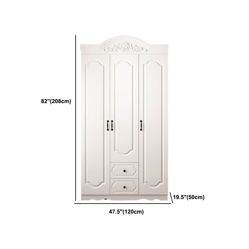 Franse landkledingkast Wood Soft Close Door Garderobe Closet met 2 la
